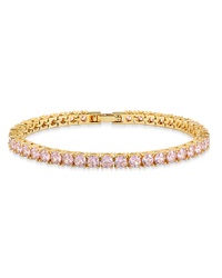 Lila Pink CZ Tennis Bracelet