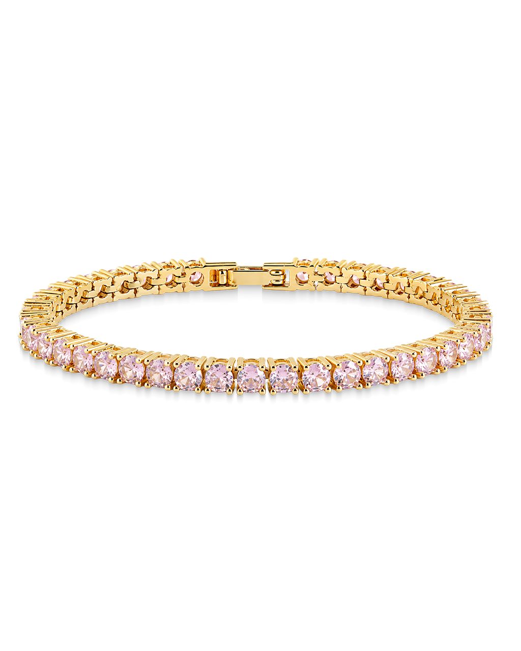 Lila Pink CZ Tennis Bracelet