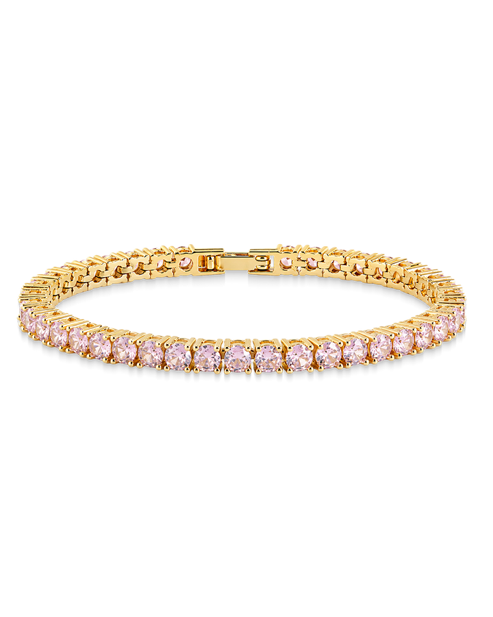 Lila Pink CZ Tennis Bracelet