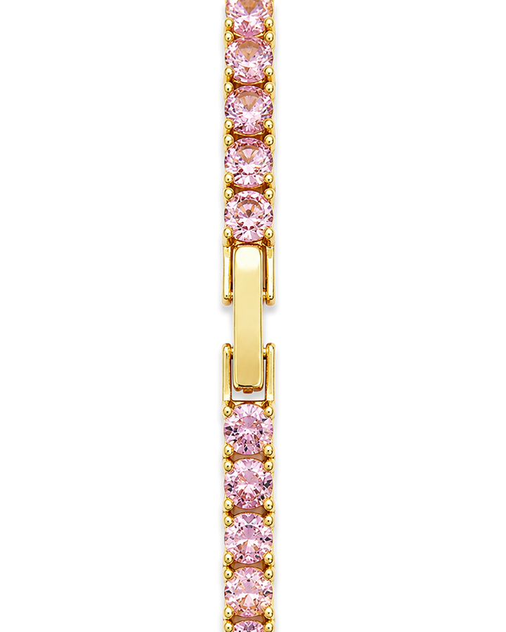 Lila Pink CZ Tennis Bracelet