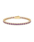Helene Amethyst CZ Bezel Eternity Tennis Bracelet