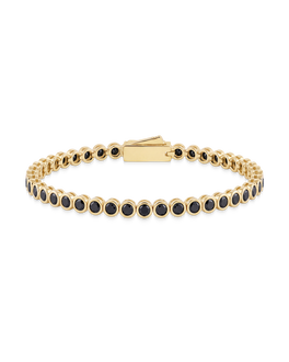 Helene Black CZ Bezel Eternity Tennis Bracelet