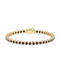 Helene Black CZ Bezel Eternity Tennis Bracelet
