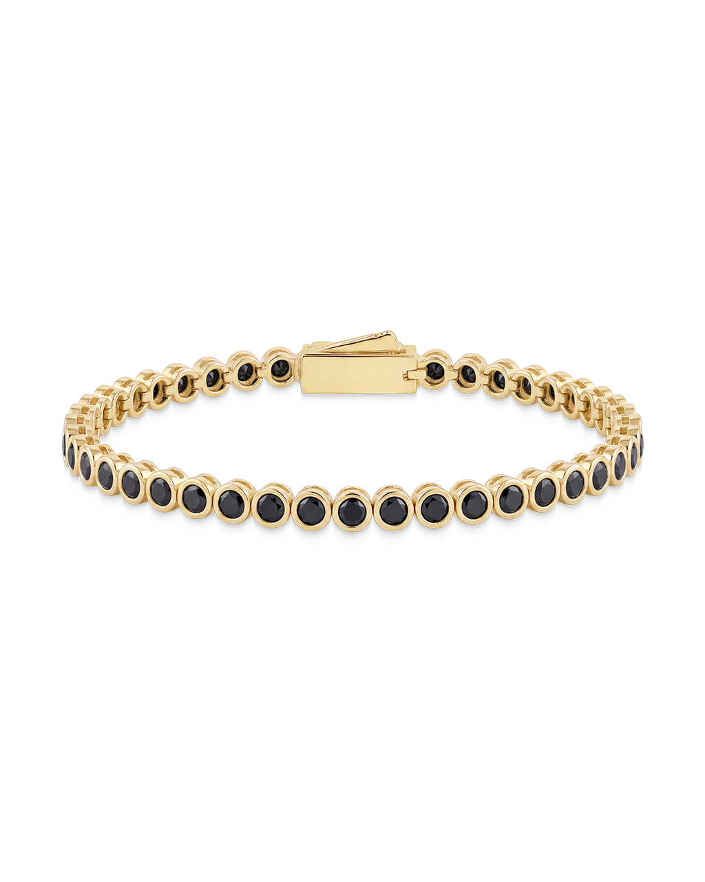Helene Black CZ Bezel Eternity Tennis Bracelet