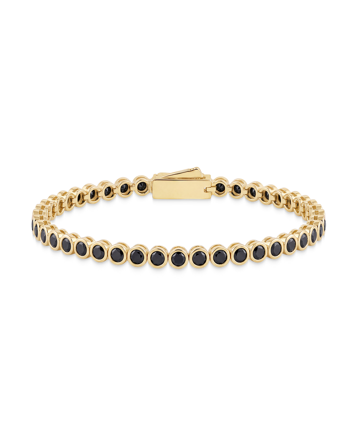 Helene Black CZ Bezel Eternity Tennis Bracelet