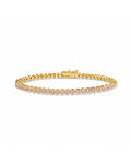 Helene Light Pink CZ Bezel Eternity Tennis Bracelet
