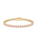 Light Pink CZ Helene Bezel Eternity Tennis Bracelet