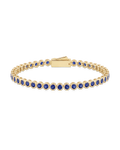 Helene Sapphire CZ Bezel Eternity Tennis Bracelet