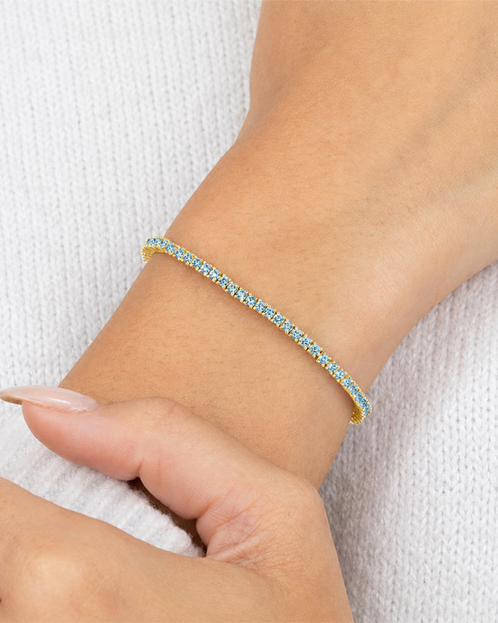 Mirabell Aquamarine CZ Tennis Bracelet
