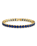 Marisol Sapphire CZ Round Cut Tennis Bracelet