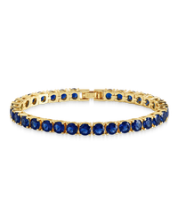 Marisol Sapphire CZ Round Cut Tennis Bracelet