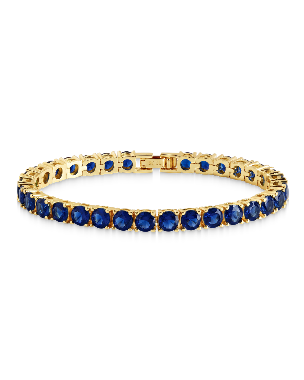 Marisol Sapphire CZ Round Cut Tennis Bracelet
