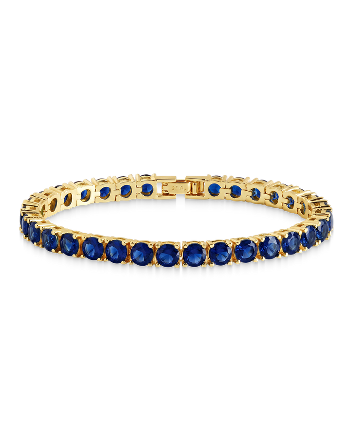 Marisol Sapphire CZ Round Cut Tennis Bracelet