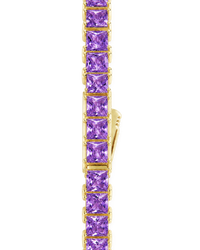 Marisol Amethyst CZ Princess Cut Tennis Bracelet