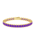 Marisol Amethyst CZ Princess Cut Tennis Bracelet
