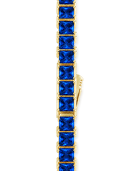 Marisol Sapphire CZ Princess Cut Tennis Bracelet