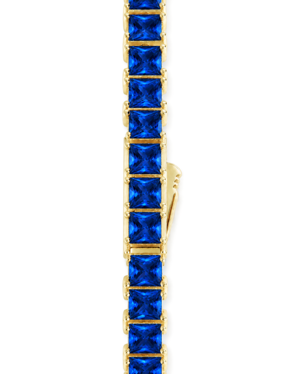 Marisol Sapphire CZ Princess Cut Tennis Bracelet
