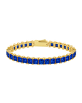 Marisol Sapphire CZ Princess Cut Tennis Bracelet