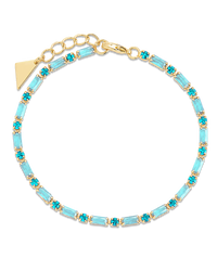 Georgia Aquamarine CZ Tennis Bracelet
