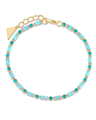 Georgia Aquamarine CZ Tennis Bracelet