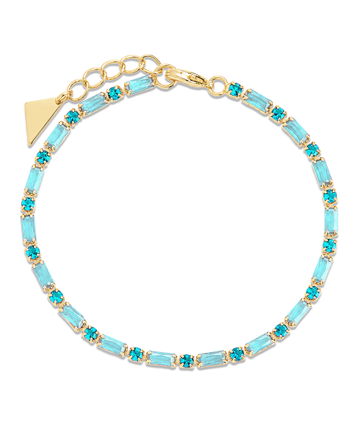 Georgia Aquamarine CZ Tennis Bracelet