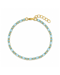 Georgia Aquamarine CZ Tennis Bracelet