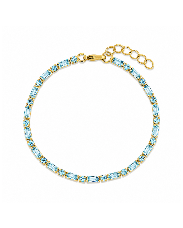 Georgia Aquamarine CZ Tennis Bracelet