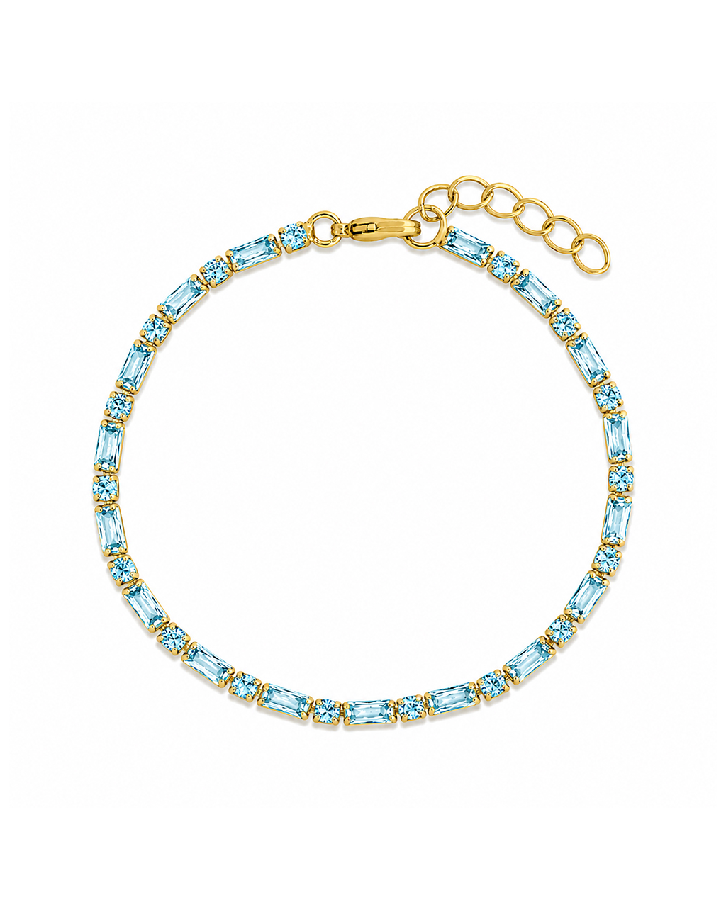 Georgia Aquamarine CZ Tennis Bundle - Sterling Forever