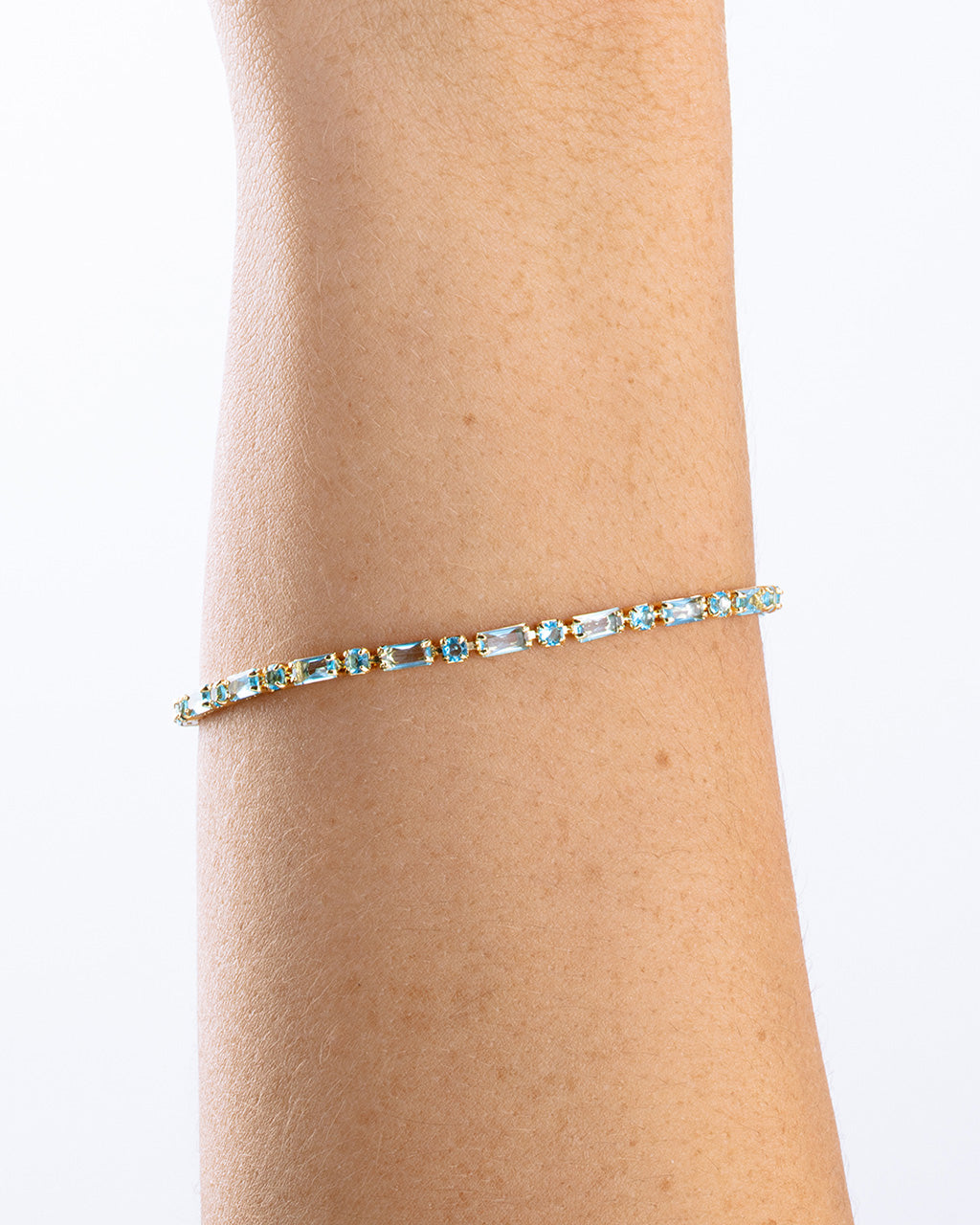 Georgia Aquamarine CZ Tennis Bracelet