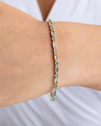 Georgia Aquamarine CZ Tennis Bracelet