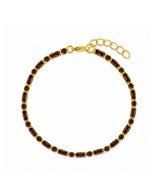 Georgia Chocolate CZ Tennis Bracelet