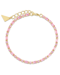 Georgia Light Pink CZ Tennis Bracelet