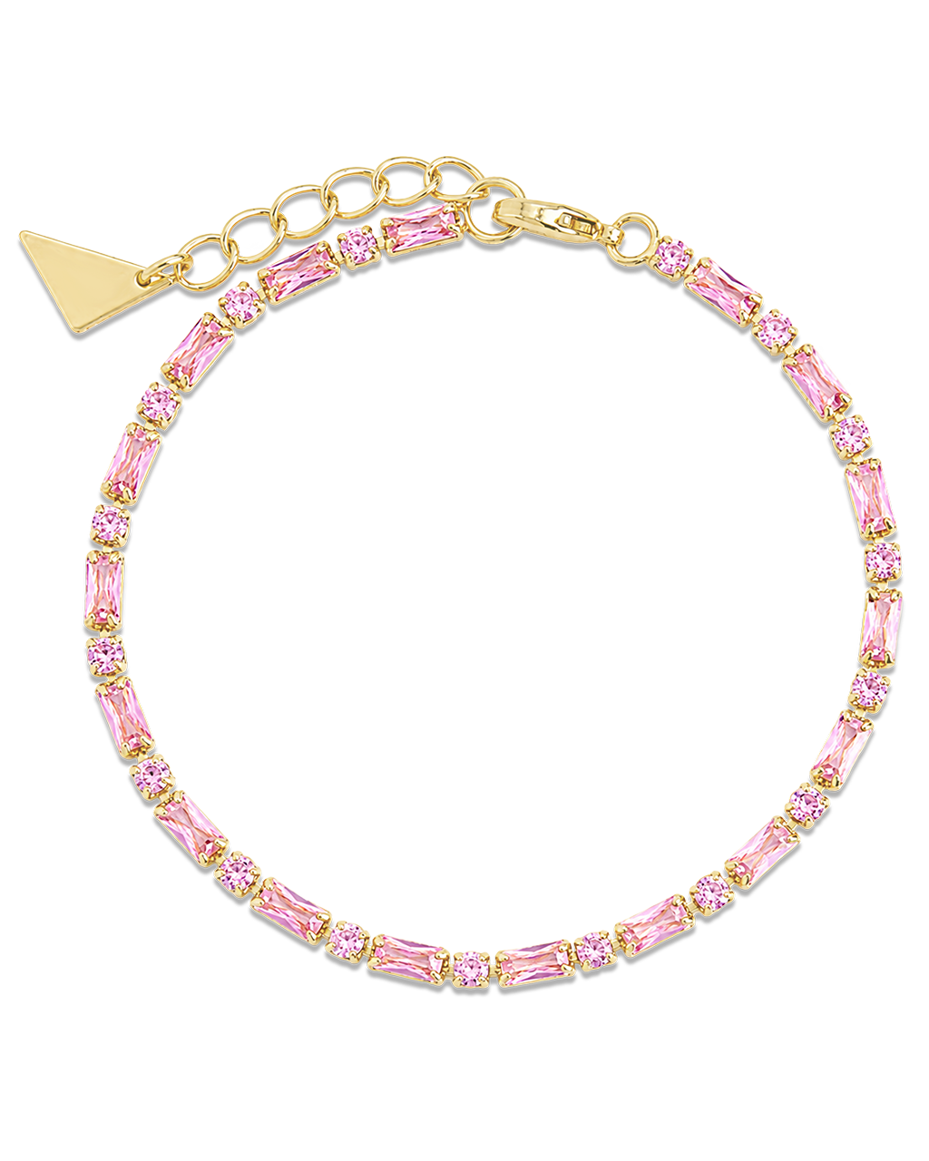 Georgia Light Pink CZ Tennis Bracelet