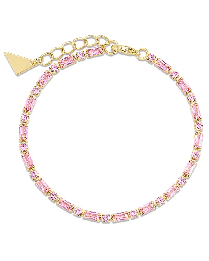 Georgia Light Pink CZ Tennis Bracelet