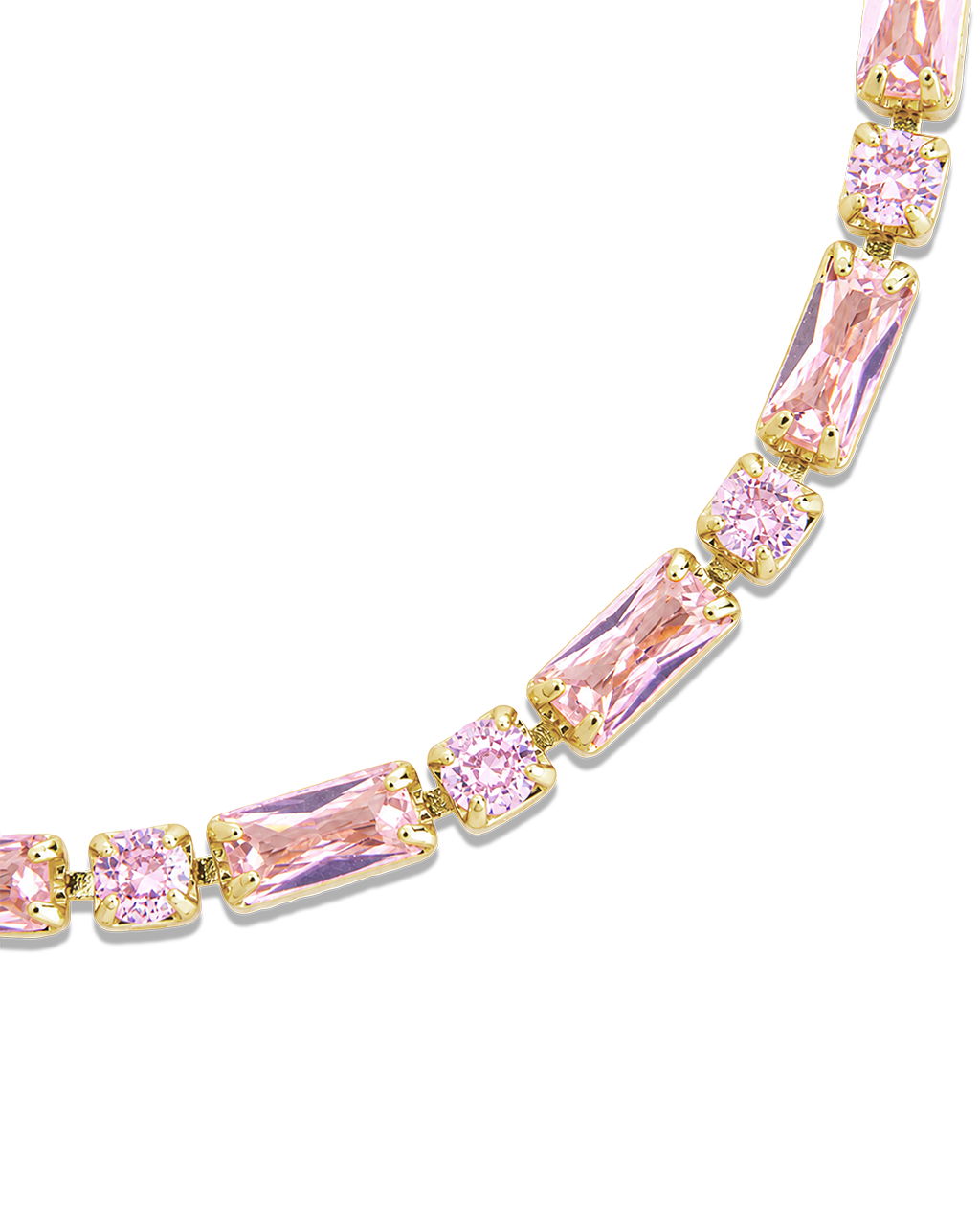 Georgia Light Pink CZ Tennis Bracelet