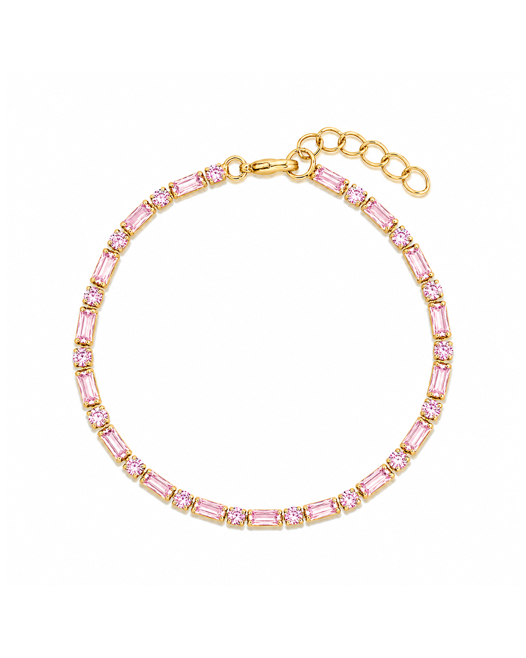 Georgia Light Pink CZ Tennis Bundle - Sterling Forever