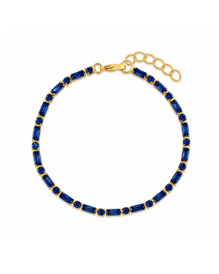 Georgia Sapphire CZ Tennis Bracelet