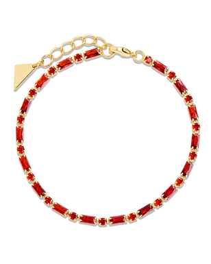 Georgia Garnet CZ Tennis Bracelet