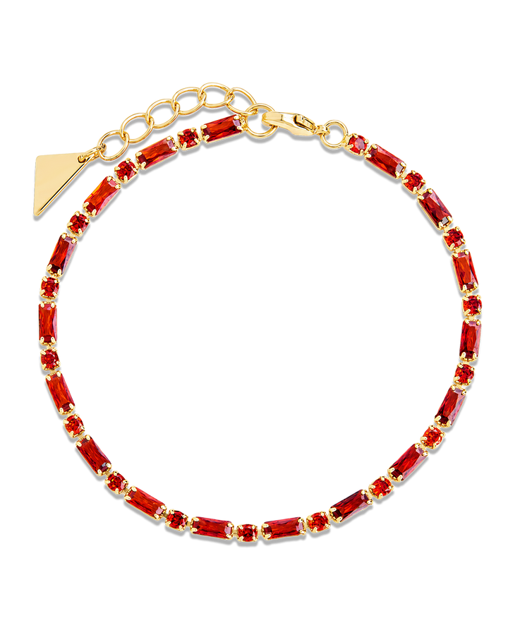 Georgia Garnet CZ Tennis Bracelet
