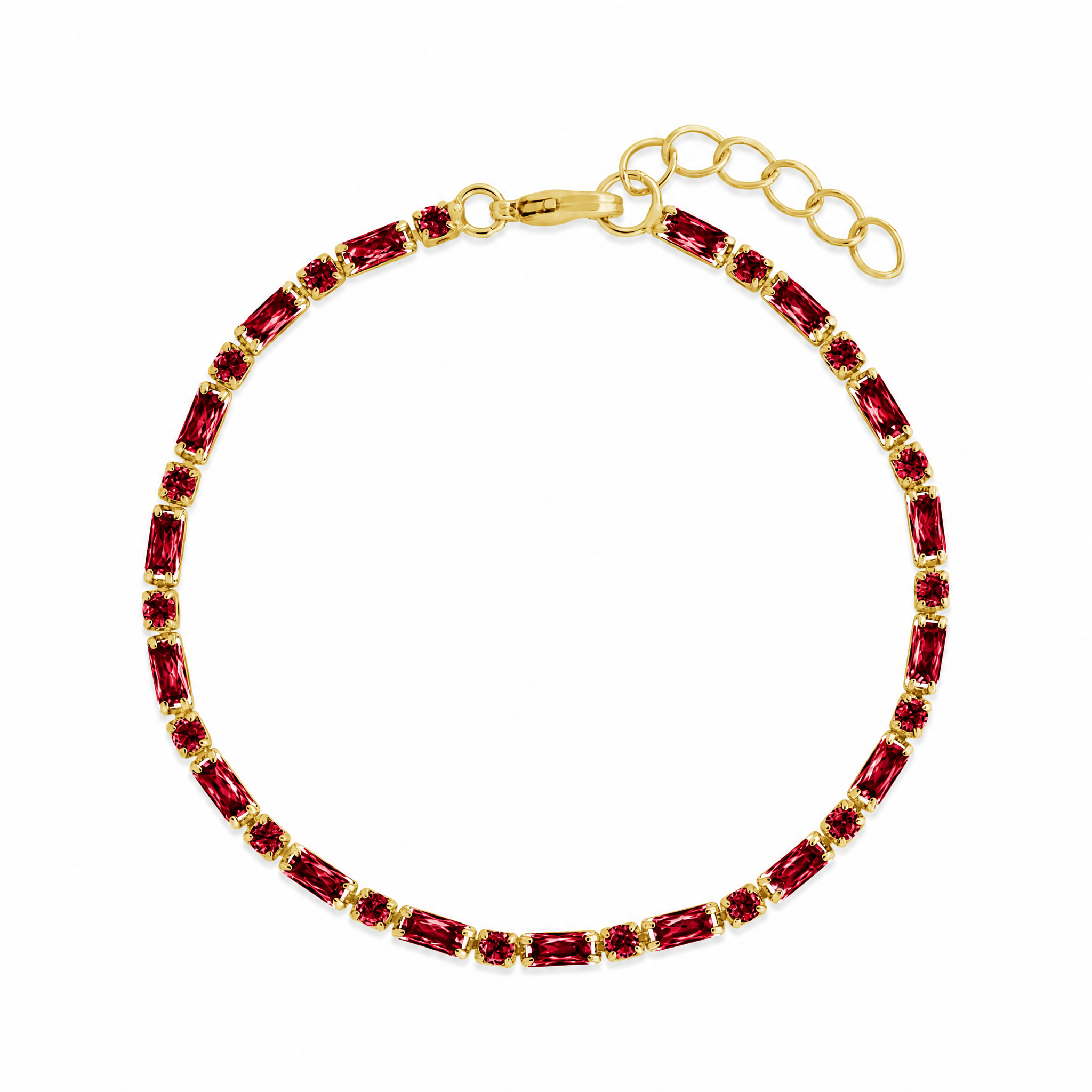 Georgia Garnet CZ Tennis Bundle - Sterling Forever