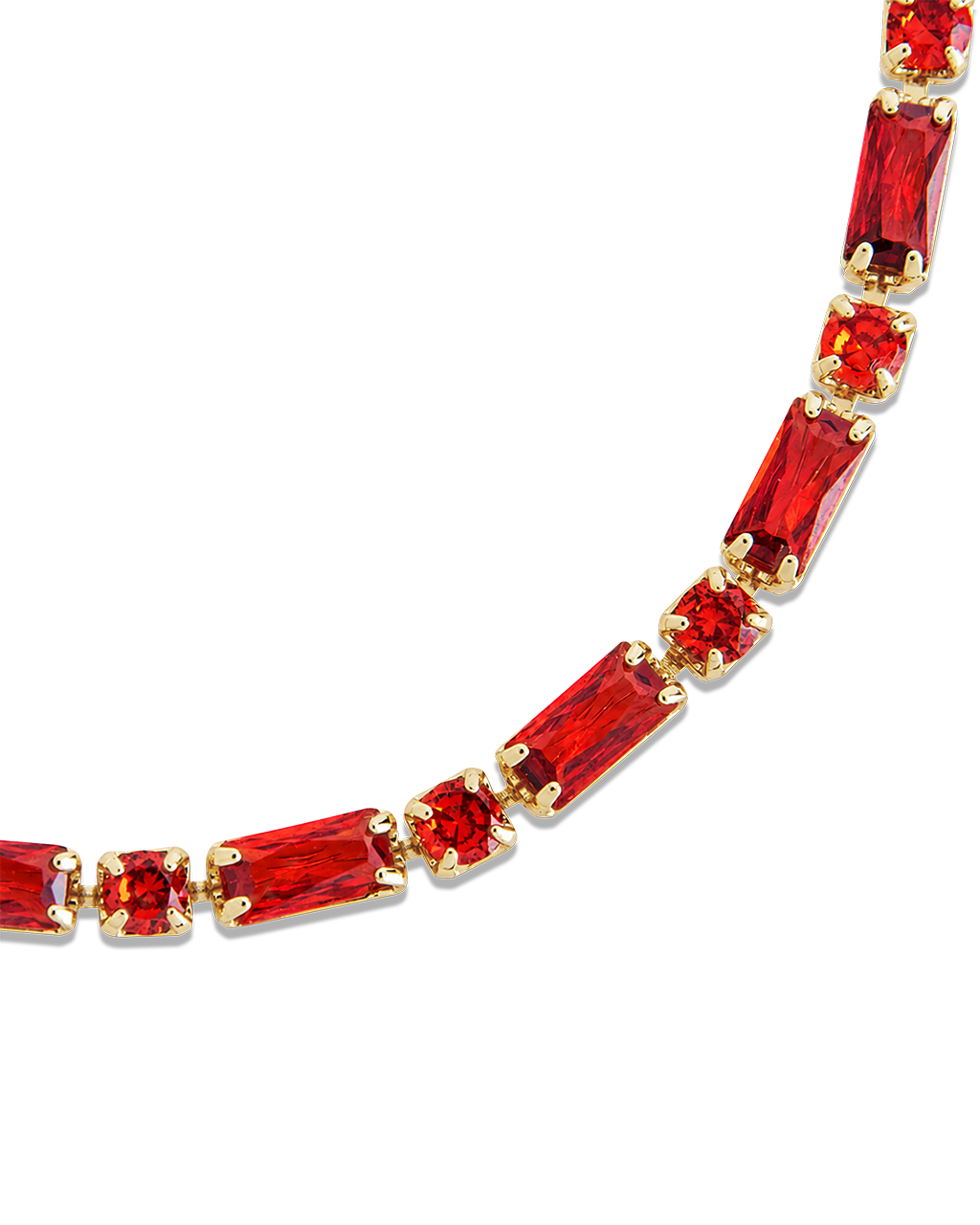 Georgia Garnet CZ Tennis Bracelet