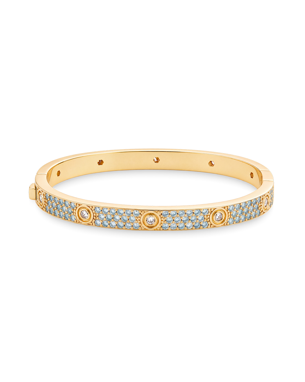 Lumière Aquamarine CZ Bangle