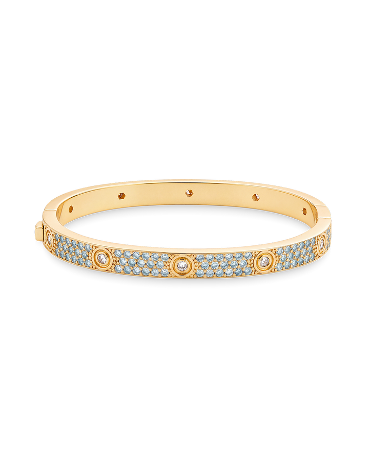 Lumière Aquamarine CZ Bangle