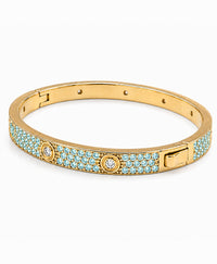 Lumière Aquamarine CZ Bangle