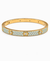 Lumière Aquamarine CZ Bangle