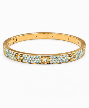 Lumière Aquamarine CZ Bangle