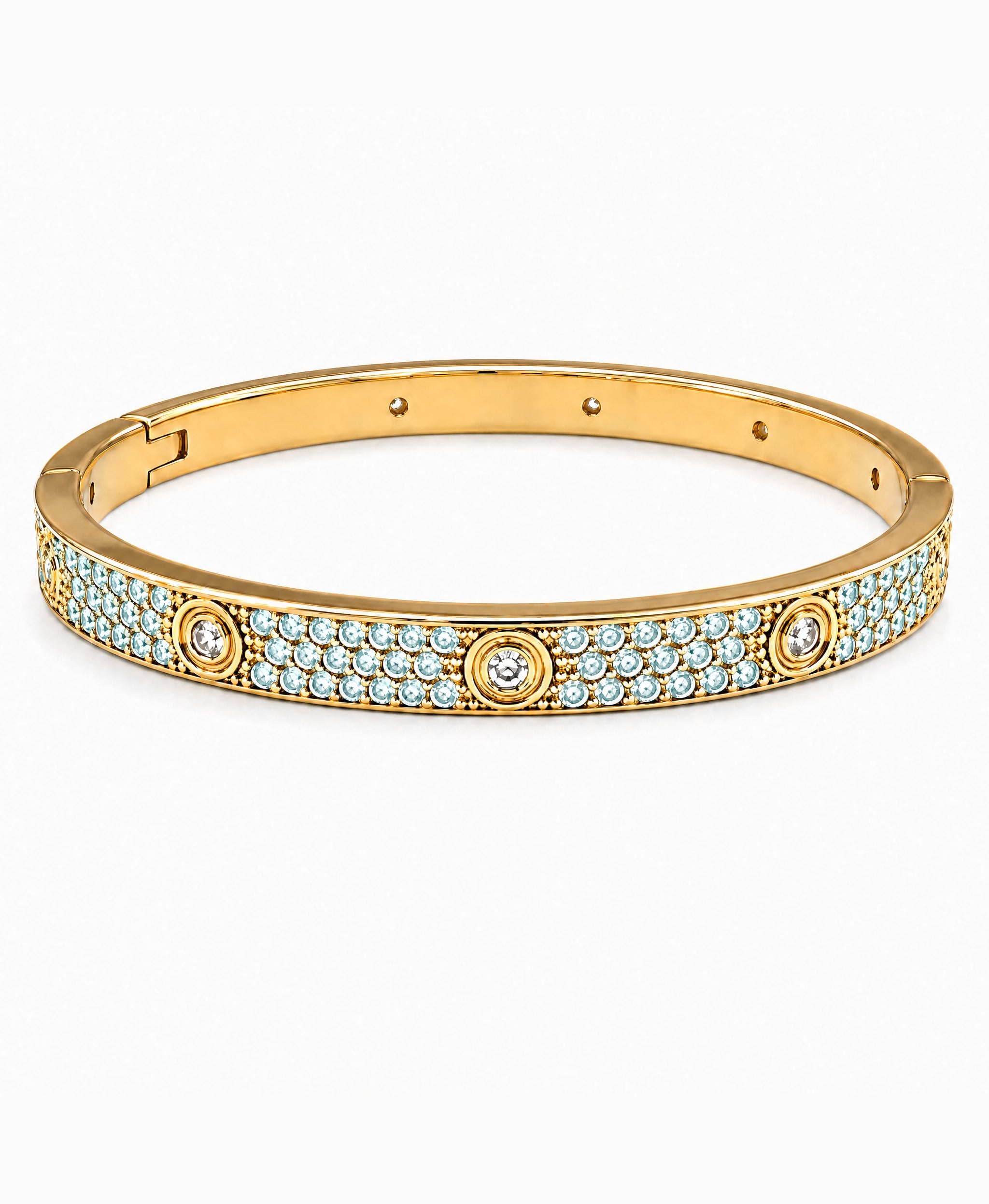 Lumière Aquamarine CZ Bangle