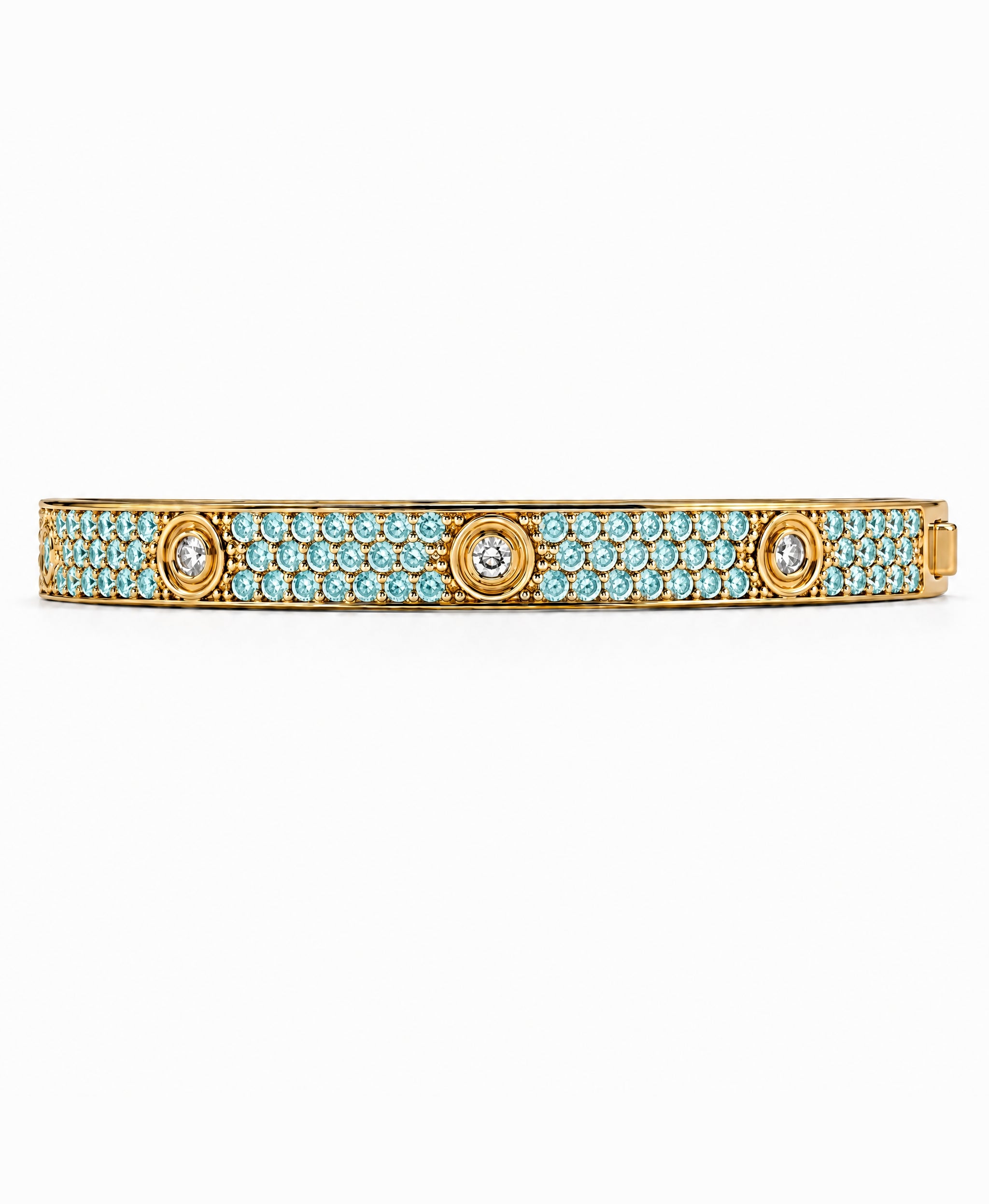 Lumière Aquamarine CZ Bangle