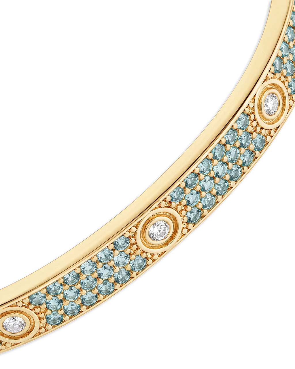 Lumière Aquamarine CZ Bangle