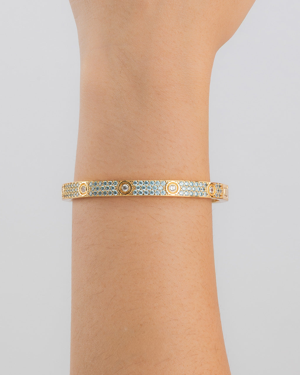 Lumière Aquamarine CZ Bangle